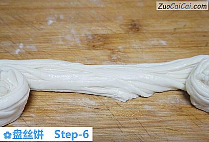 盘丝饼做法第六步骤