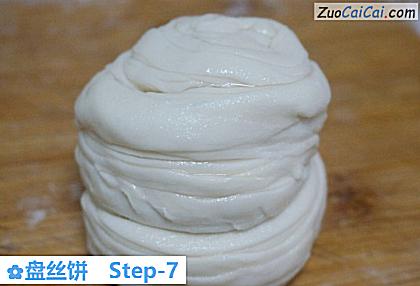 盘丝饼做法第七步骤