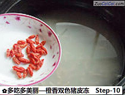 橙香双色猪皮冻做法第十步骤