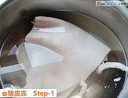 猪皮冻做法第一步骤