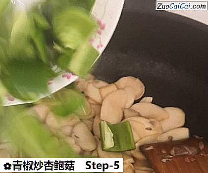 青椒炒杏鲍菇做法第五步骤