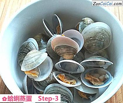 蛤蜊蒸蛋做法第三步骤