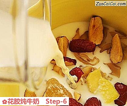 花胶炖牛奶做法第六步骤