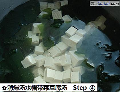 润燥汤水裙带菜豆腐汤做法第四步骤