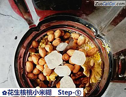 花生核桃小米糊做法第五步骤