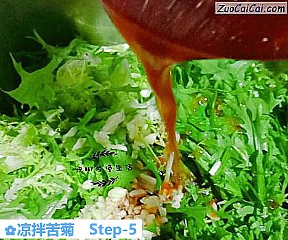 凉拌苦菊做法第五步骤