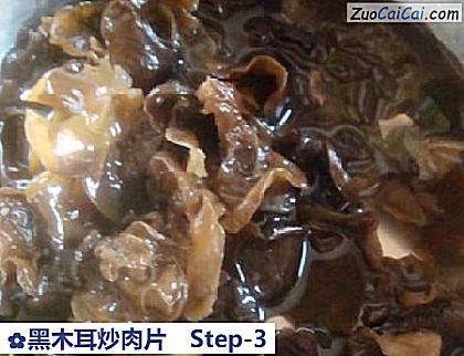 黑木耳炒肉片做法第三步骤