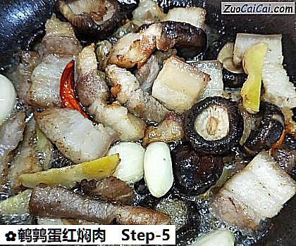 鹌鹑蛋红焖肉做法第五步骤