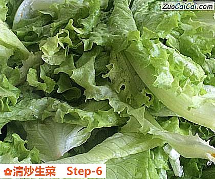 清炒生菜做法第六步骤