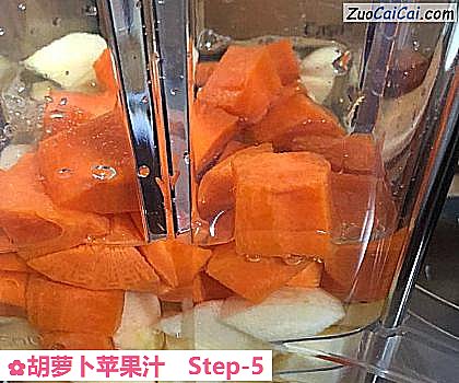 胡萝卜苹果汁做法第五步骤