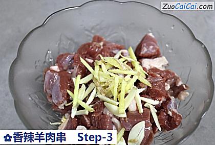 香辣羊肉串做法第三步骤