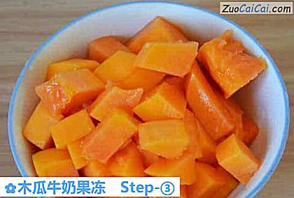 木瓜牛奶果冻做法第三步骤