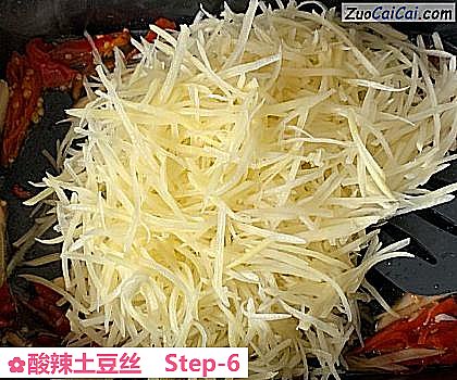 酸辣土豆丝做法第六步骤