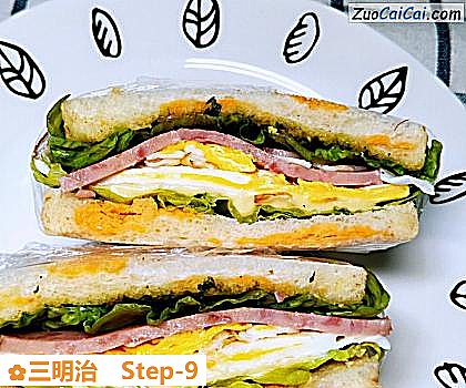 三明治做法第九步骤