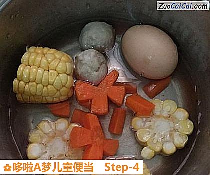 哆啦A梦儿童便当做法第四步骤