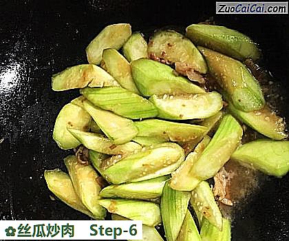 丝瓜炒肉做法第六步骤