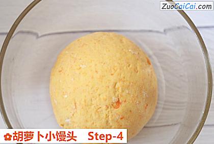 胡萝卜小馒头做法第四步骤
