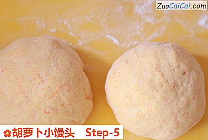 胡萝卜小馒头做法第五步骤