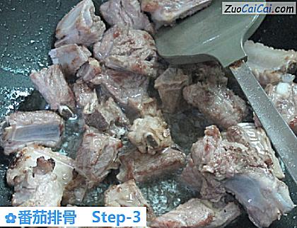 番茄排骨做法第三步骤
