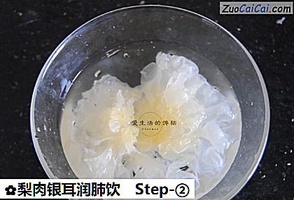梨肉银耳润肺饮做法第二步骤