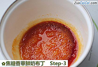 焦糖香草鲜奶布丁做法第三步骤