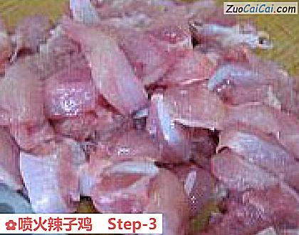 喷火辣子鸡做法第三步骤