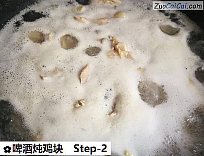 啤酒炖鸡块做法第二步骤