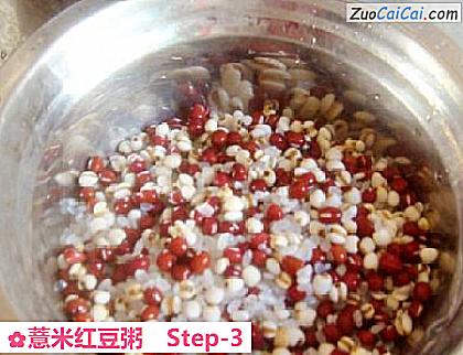 薏米红豆粥做法第三步骤