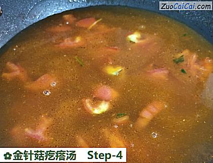 金针菇疙瘩汤做法第四步骤