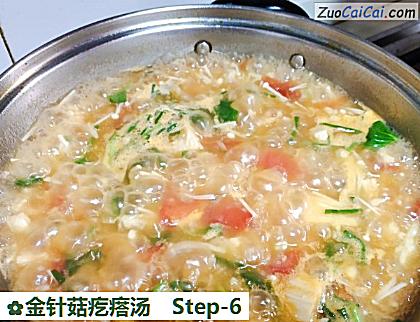 金针菇疙瘩汤做法第六步骤