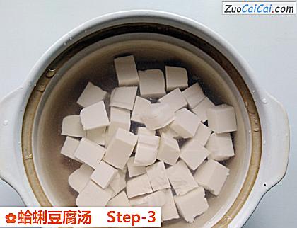 蛤蜊豆腐汤做法第三步骤