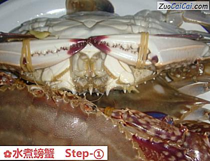 水煮螃蟹做法第一步骤