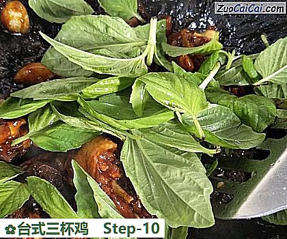 台式三杯鸡做法第十步骤