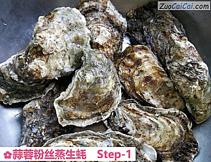 蒜蓉粉丝蒸生蚝做法第一步骤