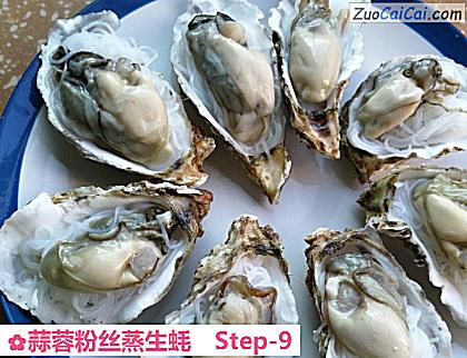 蒜蓉粉丝蒸生蚝做法第九步骤