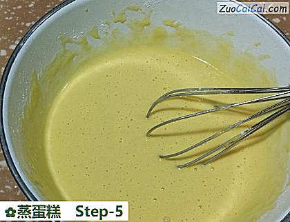 蒸蛋糕做法第五步骤