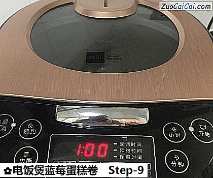 电饭煲蓝莓蛋糕卷做法第九步骤