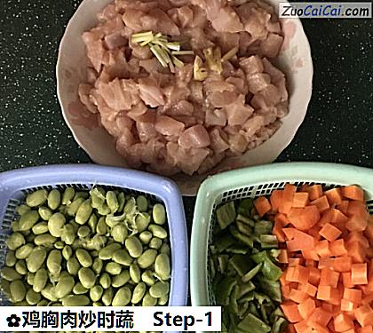 鸡胸肉炒时蔬做法第一步骤