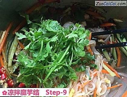 凉拌魔芋结做法第九步骤