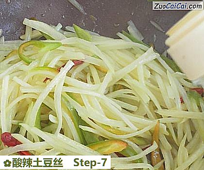 酸辣土豆丝做法第七步骤