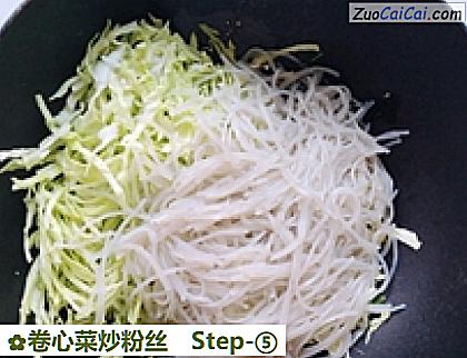 卷心菜炒粉丝做法第五步骤