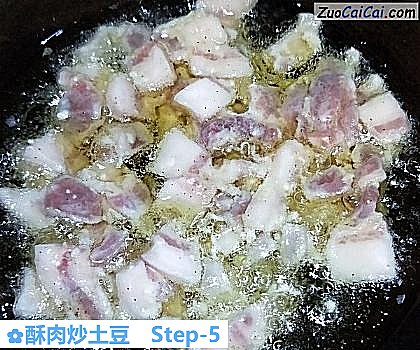 酥肉炒土豆做法第五步骤