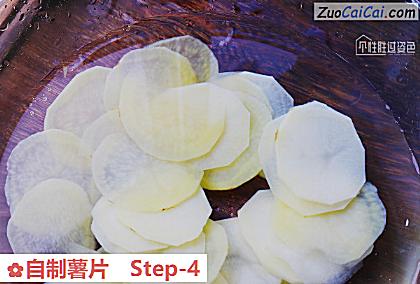 自制薯片做法第四步骤