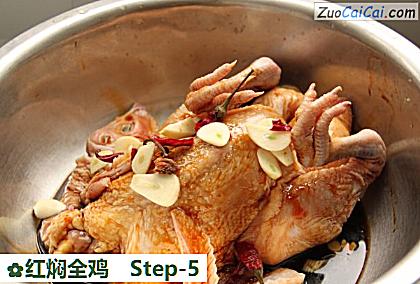 红焖全鸡做法第五步骤
