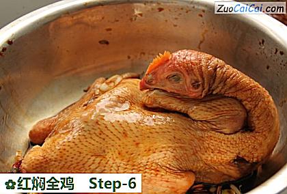 红焖全鸡做法第六步骤