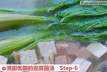 清甜低脂的豆腐菌汤做法第六步骤