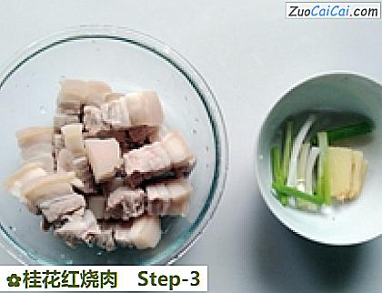 桂花红烧肉做法第三步骤