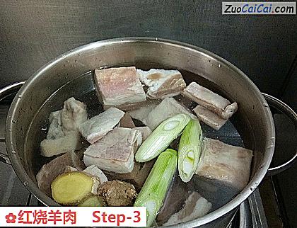 红烧羊肉做法第三步骤