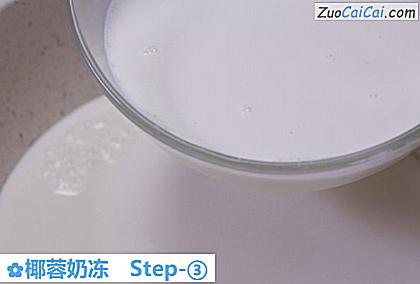 椰蓉奶冻做法第三步骤
