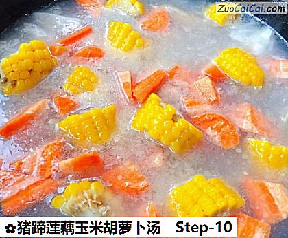 猪蹄莲藕玉米胡萝卜汤做法第十步骤